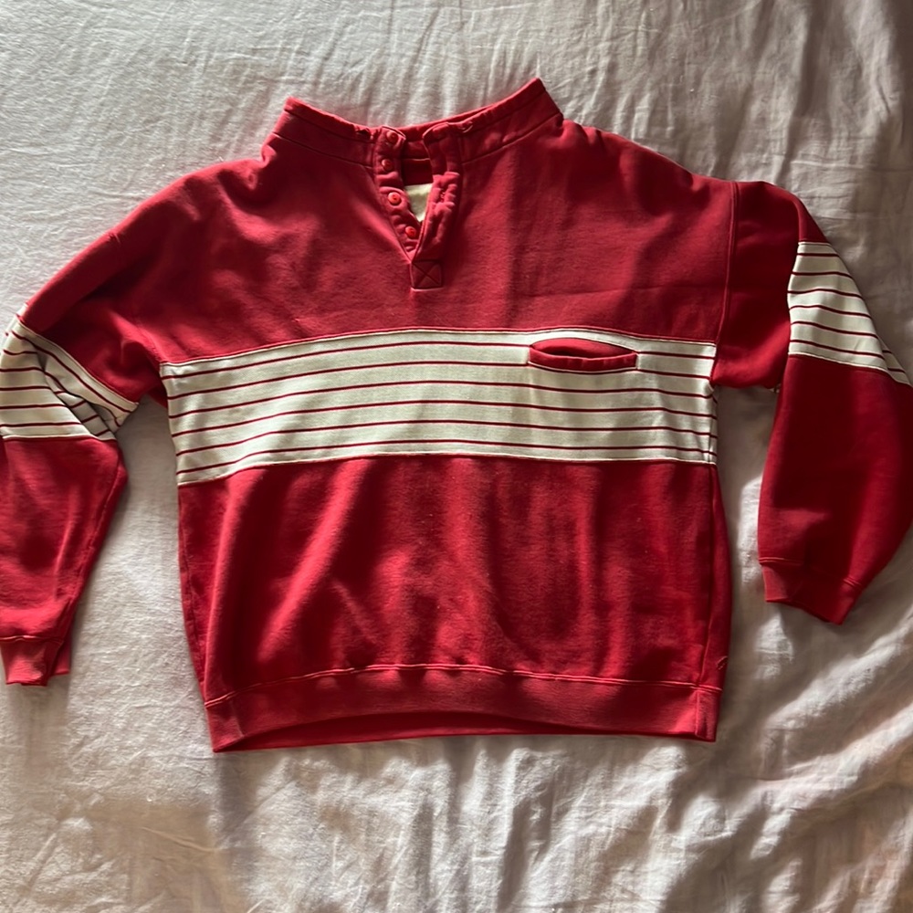 Red and white vintage sweatshirt